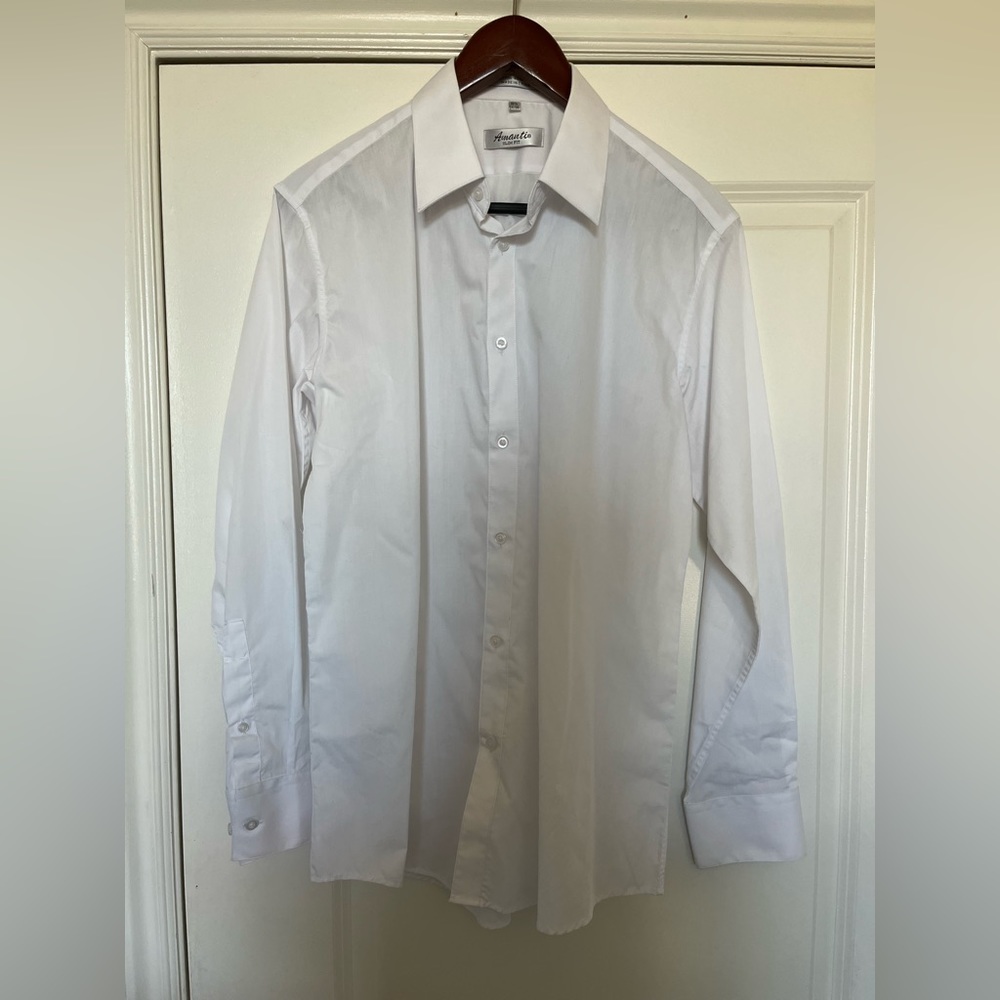Amanti White Slim-fit Dress Shirt